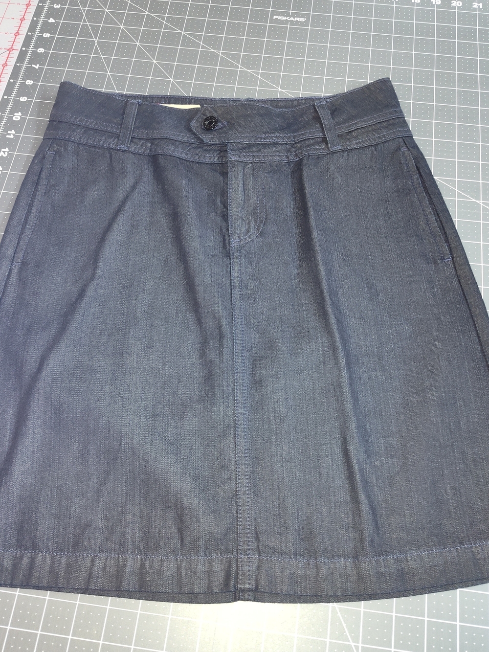 AG Adriano Goldschmied Peony Dark Wash Denim A-Line Skirt 28